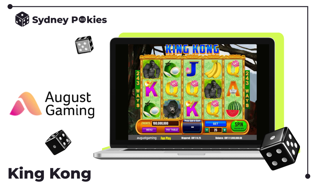 King Kong is a popular slot in Australia with good graphics and soundtrack