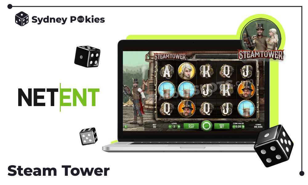 The very stylish Steam Tower game is very popular among gamblers in Australia